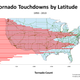 Illustration for article titled The Location Of Every Tornado Touchdown In America, Graphed
